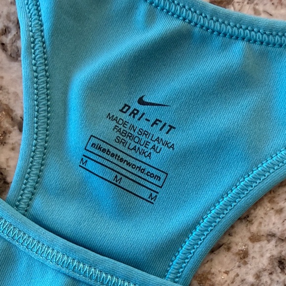 Nike Women's Aqua and Pink Sports Bra - Picture 2 of 3